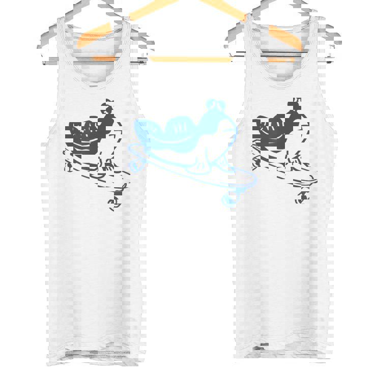 ロングボードライダーのためのミニマルアート。ボード上のマッドスキッパー。 タンクトップ