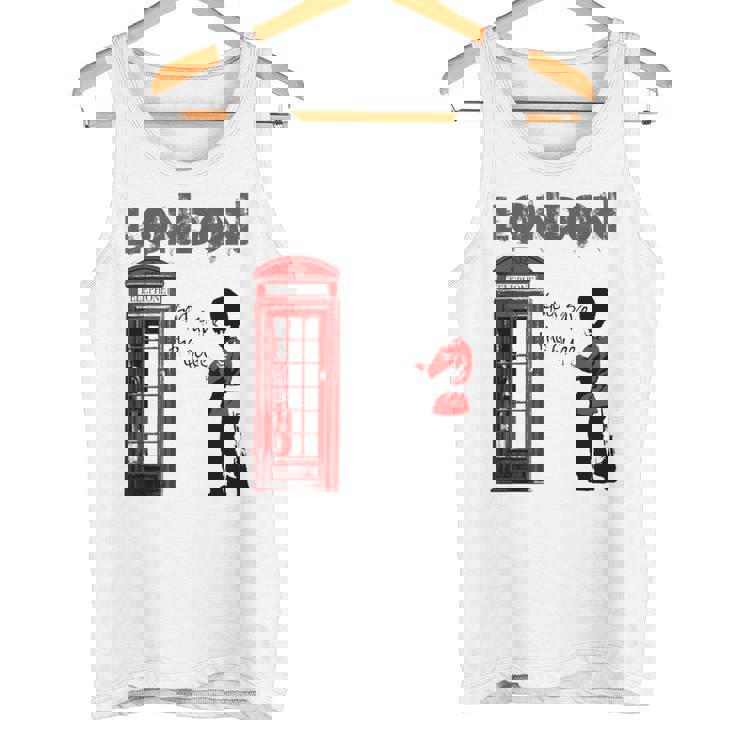 ロンドン・バンクシー・ゴッド・セーブ・ザ・クイーン タンクトップ