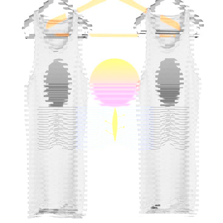 ローイング レトロ サンセット I チーム ローイング ボート ローイング スポーツ 長袖tシャツ タンクトップ