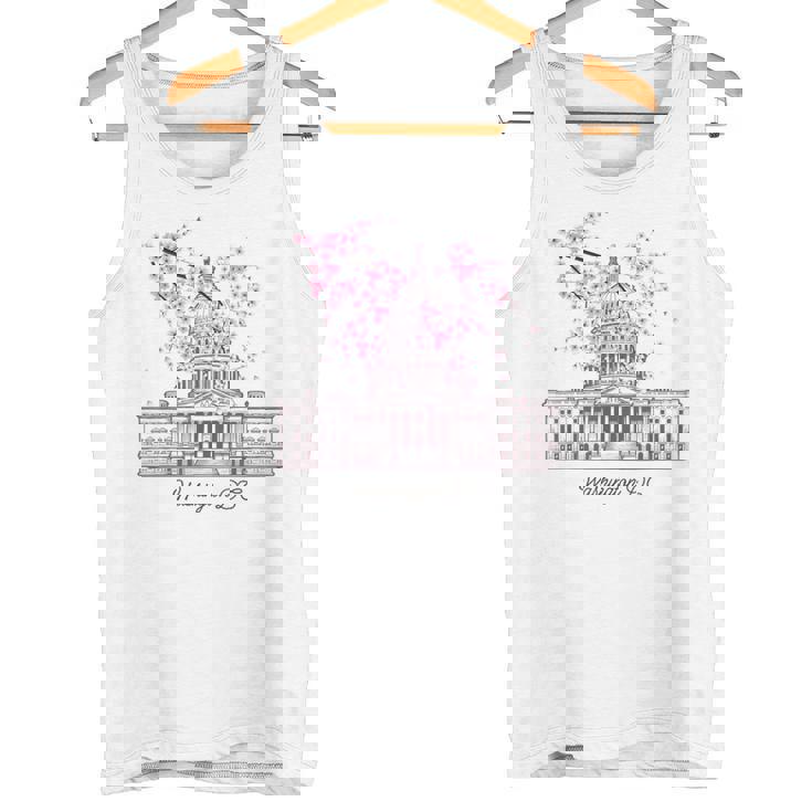 ワシントンdcキャピトルビル桜 タンクトップ