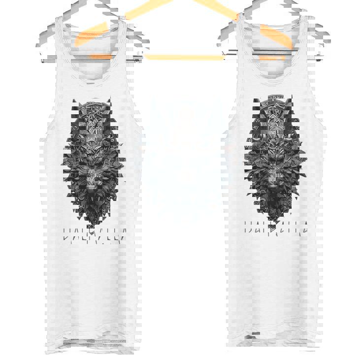 ヴァルハラ ウルフマスク オーディン ルーン文字 北欧コンパス バイキング メンズ レディース 長袖tシャツ タンクトップ