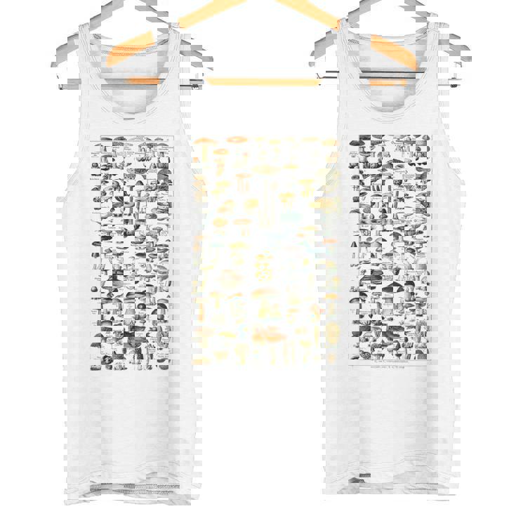 ヴィンテージ キノコ チャート イラスト キノコ モレルハンター タンクトップ