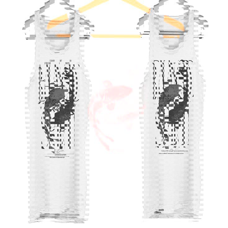 ヴィンテージグラフィティ錦鯉魚バックプリント鯉鯉 タンクトップ