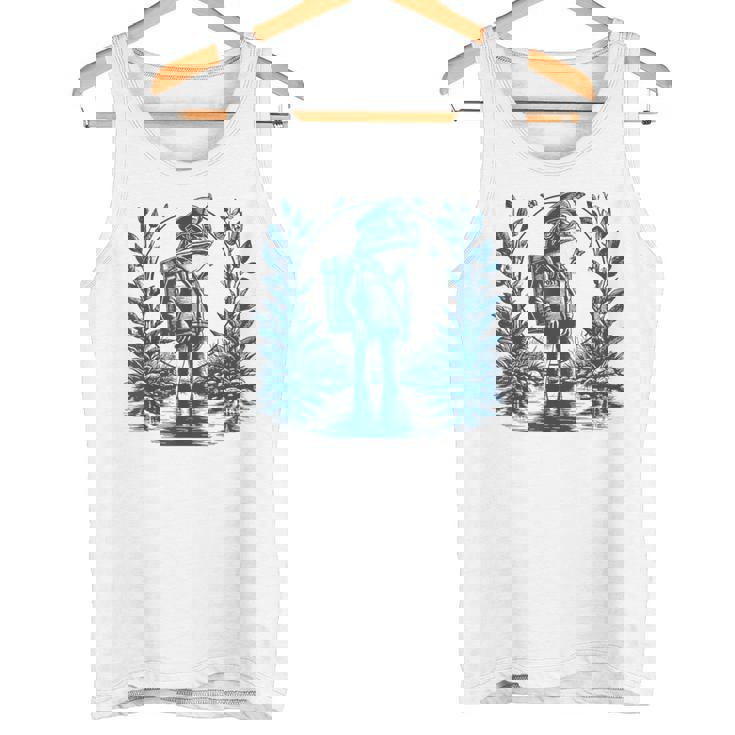 ヴィンテージスタイルの「郵便配達員カエル」 タンクトップ