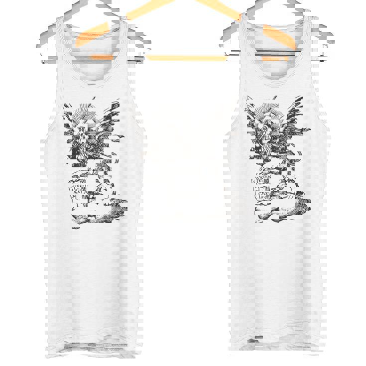 ヴェネツィア共和国のサンマルコ市の翼のあるライオン。 タンクトップ