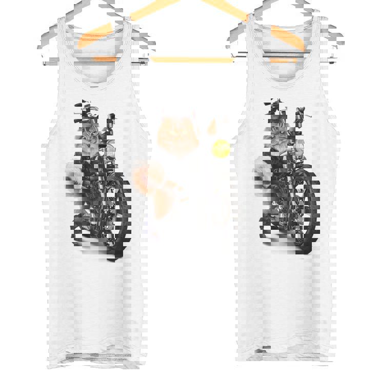 三毛猫 オレンジ猫 ねこ バイク バイカー タンクトップ