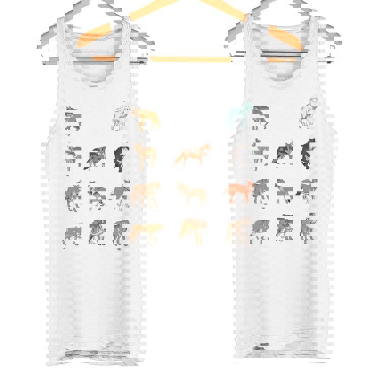 世界のオオカミ 長袖tシャツ タンクトップ