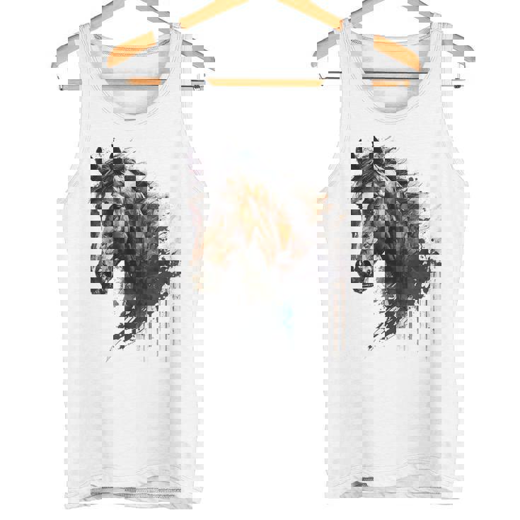 乗馬アート アニマルプリント 馬モチーフ 馬 タンクトップ