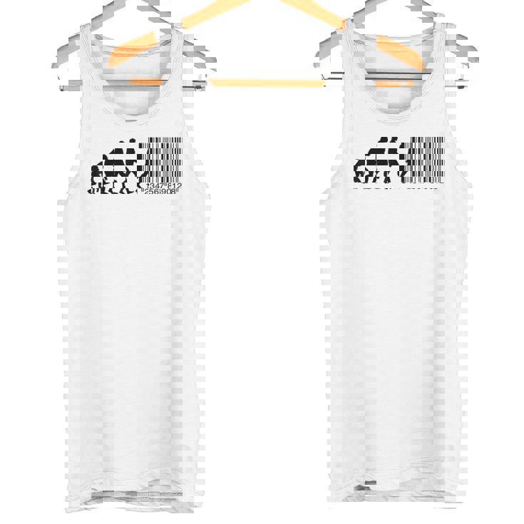 人類の進化がバーコードになる タンクトップ
