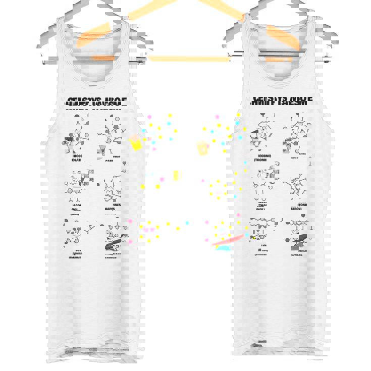 化学は素晴らしいです。面白いカワイイ化学分子 タンクトップ