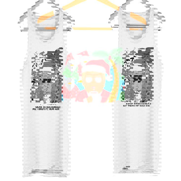 北極を再び暖かく 面白い トランプ ホットココアトロピック 長袖tシャツ タンクトップ