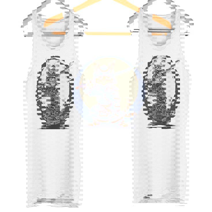 古代忍者猫 日本の子猫 刀猫 サムライキャット タンクトップ