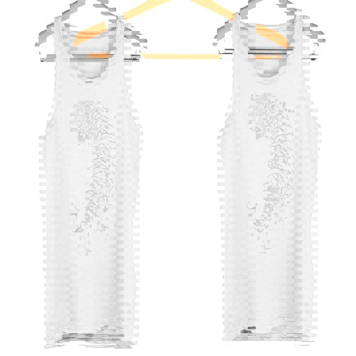 吠える虎 日本の浮世絵スタイル タンクトップ