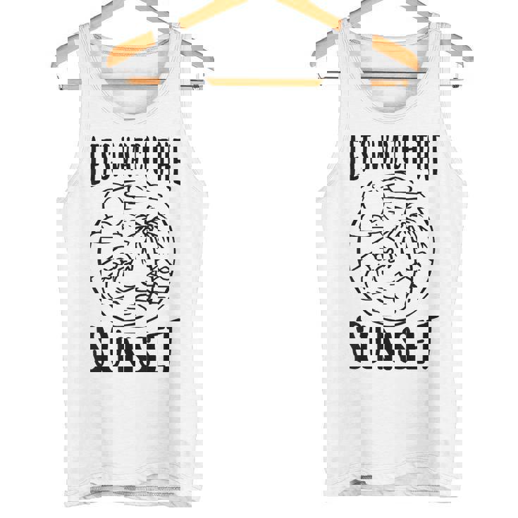 夕日を眺めてみよう タンクトップ