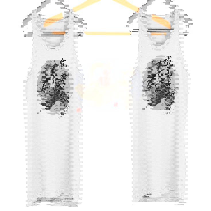 大蛇 美女 巳年 蛇神 イラスト バックプリント タンクトップ