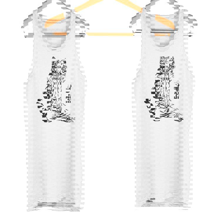 太極拳 猫 格闘技 面白い 猫 格闘 タンクトップ