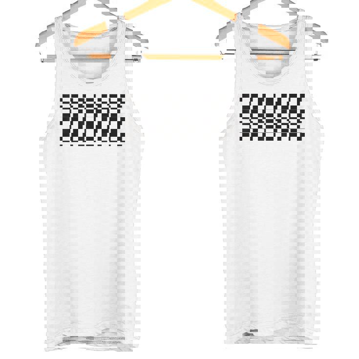 市松模様 チェッカーボード チェック カーレース フラッグパターン タンクトップ