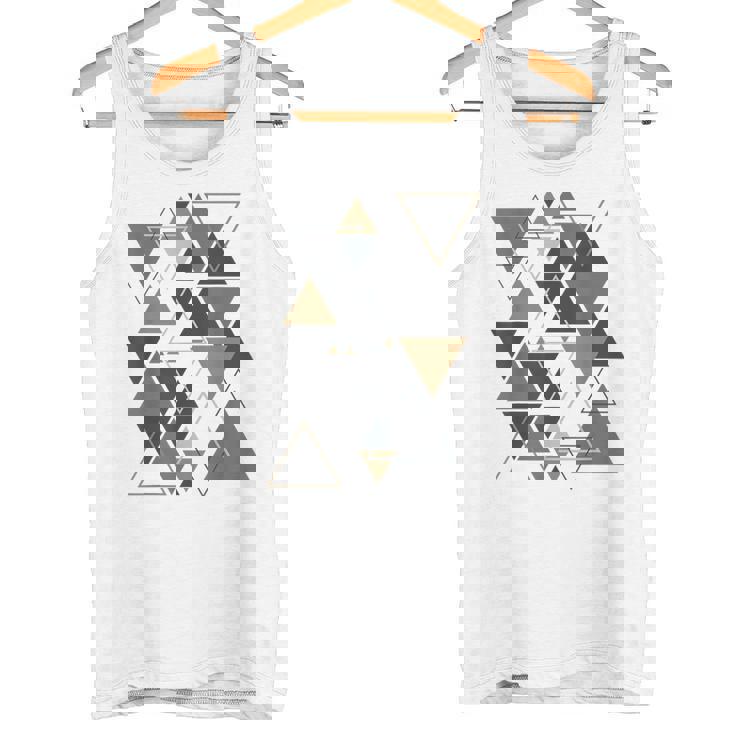 幾何学図形 抽象 モダンアート ヴィンテージ 三角形 タンクトップ