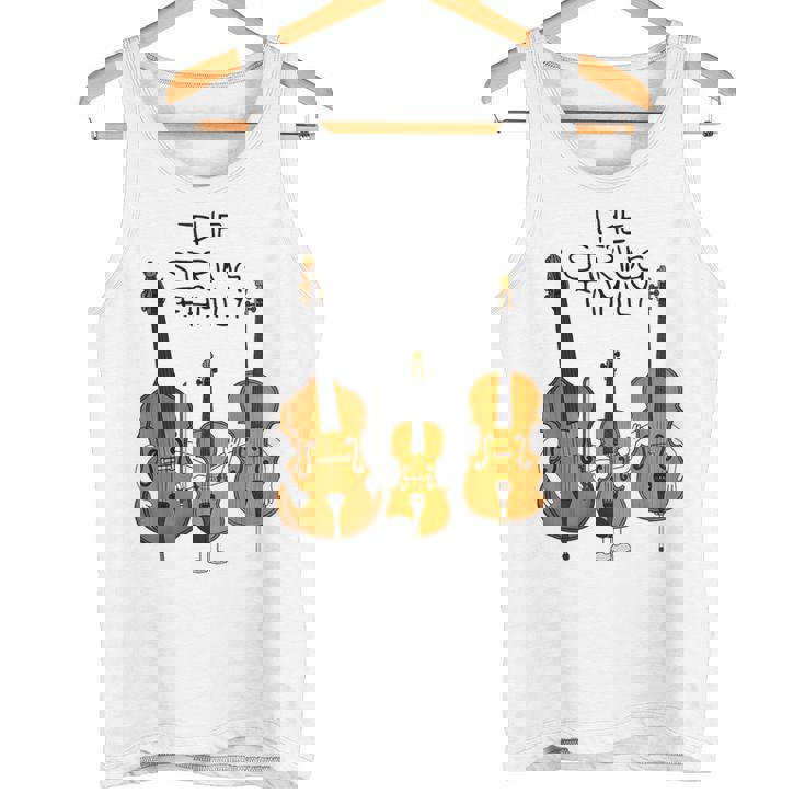 弦楽ファミリー、ヴァイオリン、チェロ、コントラバスミュージシャン面白い タンクトップ