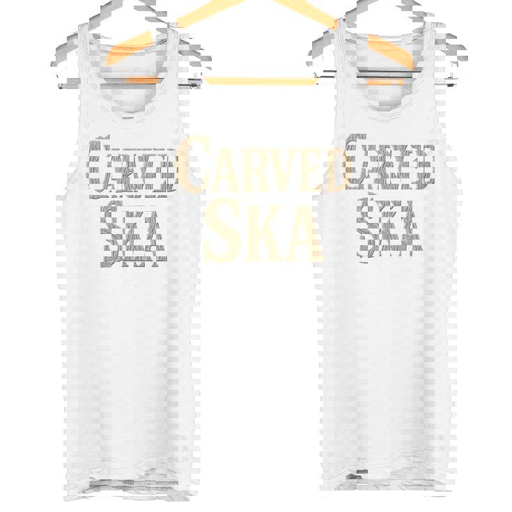 彫刻スカ 長袖tシャツ タンクトップ