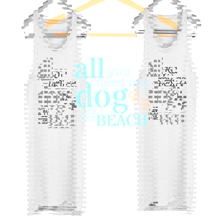 必要なのは犬とビーチ タンクトップ
