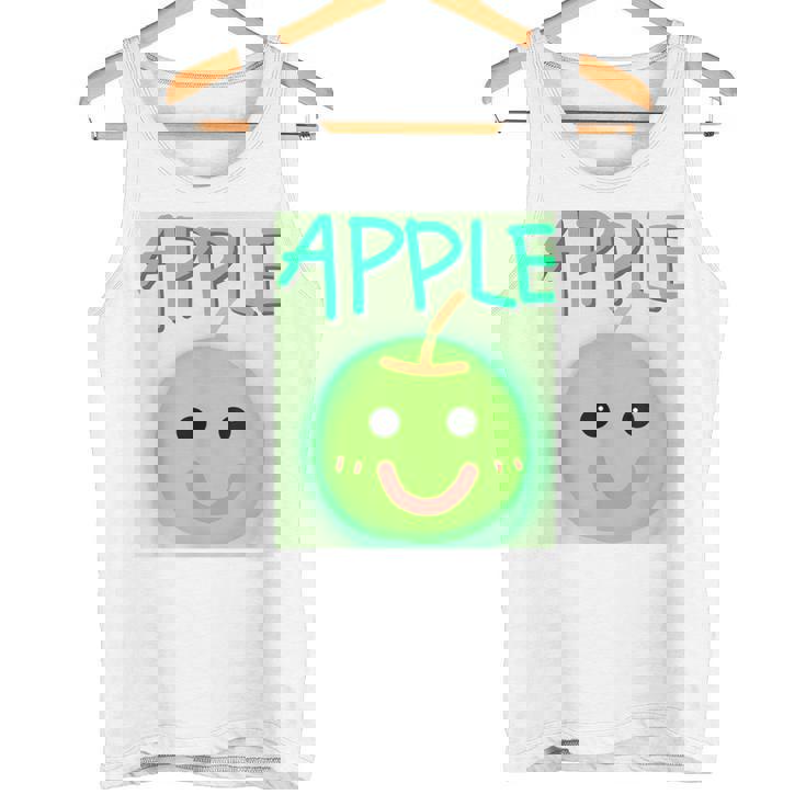 日本 りんご 青りんご かわいい 笑顔 タンクトップ