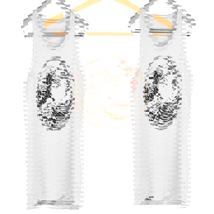 日本 神奈川 波 津波 浮世絵 日本美術 タンクトップ