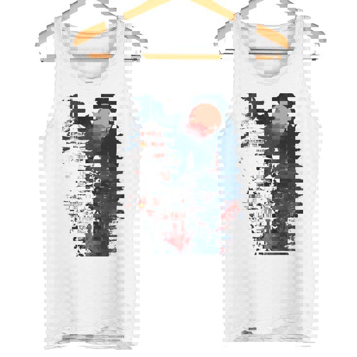 日本の忍者バックプリント。 タンクトップ