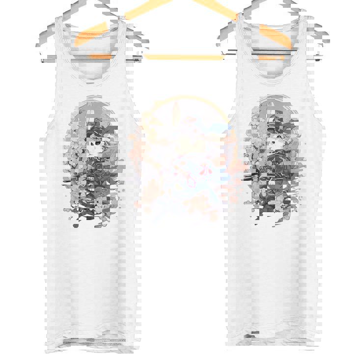 日本美術 うさぎ 忍者 浮世絵 アニメ風 侍うさぎ タンクトップ