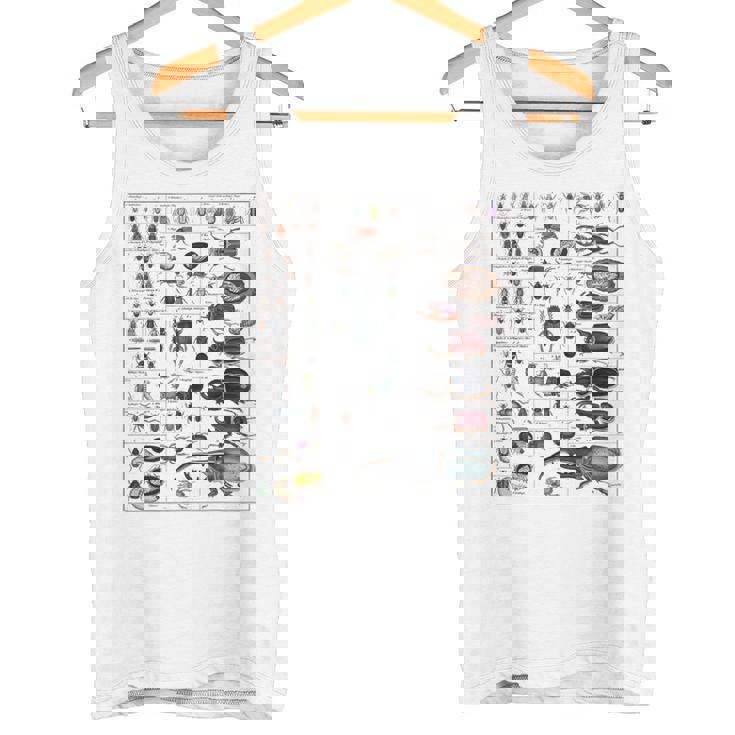 昆虫コレクション種ヴィンテージバグチャート昆虫学 タンクトップ