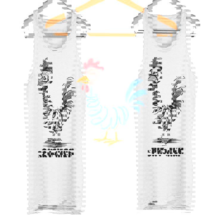 春のチキンチキンポゴスティックファニーチキン タンクトップ
