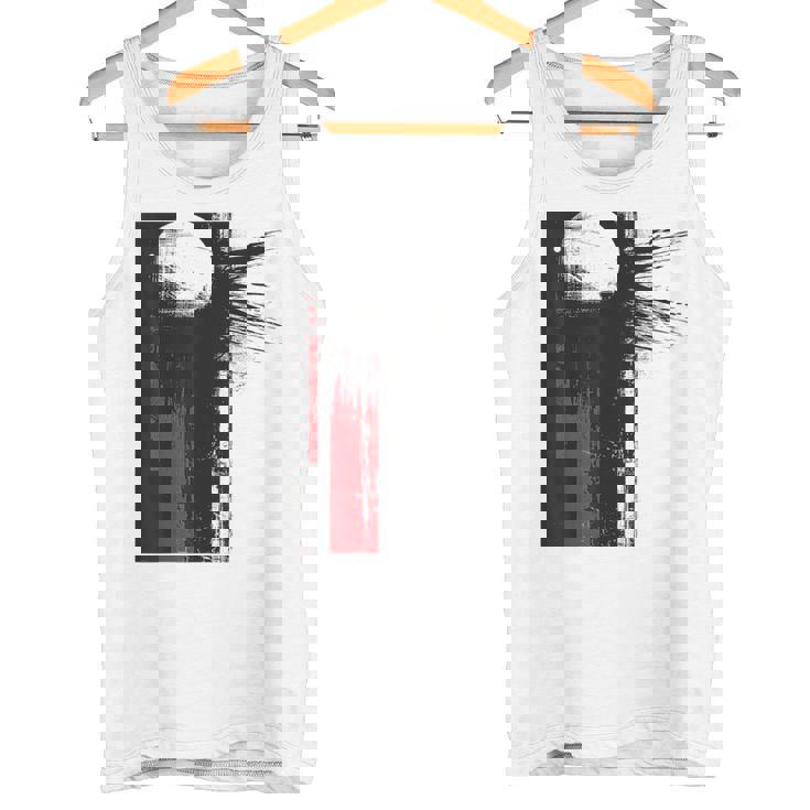 月 抽象 モチーフ 描画 アートワーク 絵画 月 タンクトップ