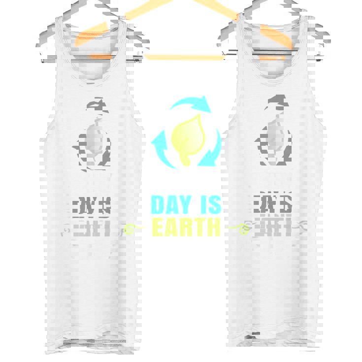 毎日のハッピーアースデイtシャツはアースデイのリサイクルです タンクトップ