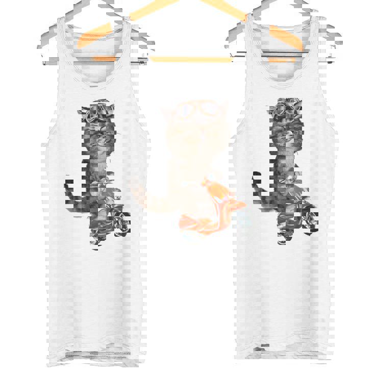 猫 ねこ バイク タンクトップ