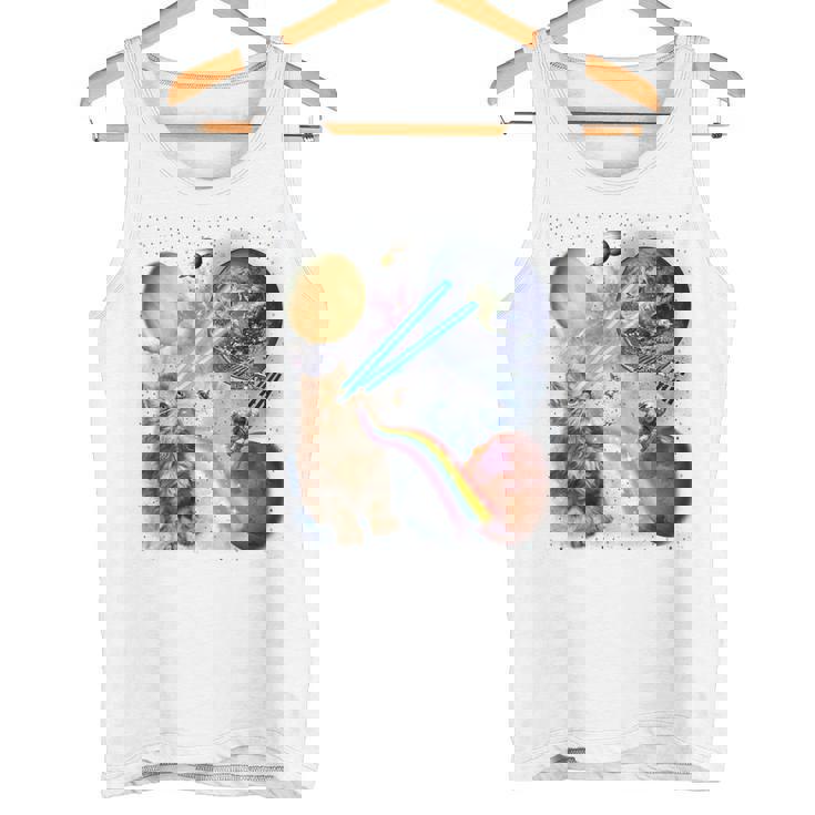 猫 ねこ 宇宙 惑星 タンクトップ