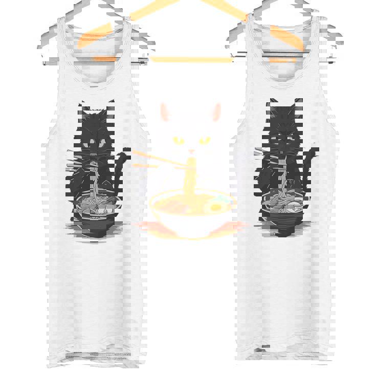 猫 ラーメン グラフィック 日本語 カワイイ アニメ 面白い ラーメン 猫 長袖tシャツ タンクトップ