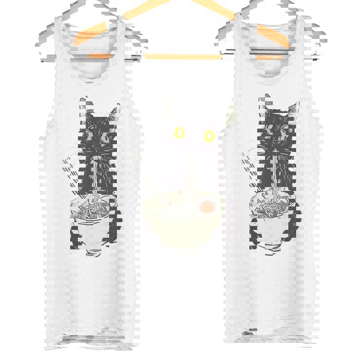 猫 ラーメン 麺 和 ラーメン かわいい 猫 タンクトップ