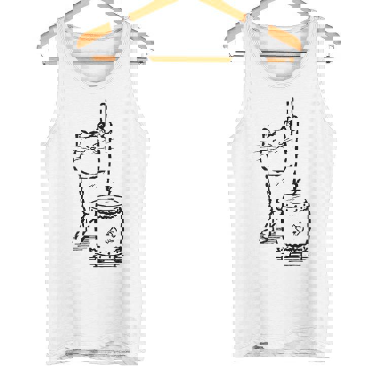 猫ねこネコ和太鼓お祭り タンクトップ