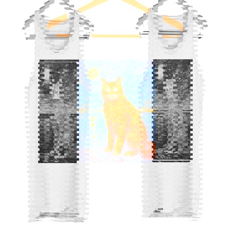 猫のポートレートオイル印刷甘い子猫 長袖tシャツ タンクトップ