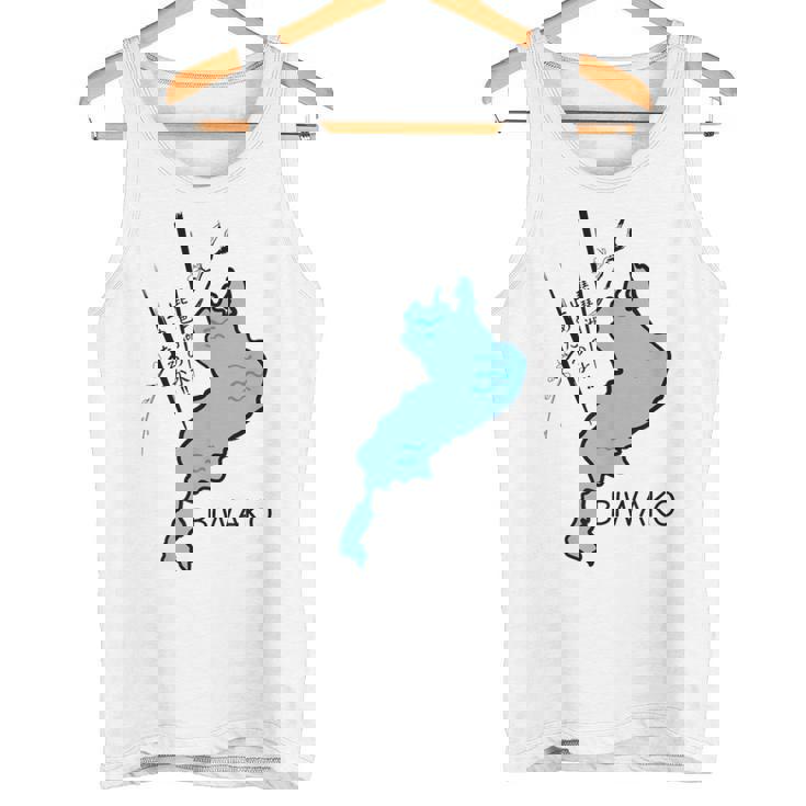 琵琶湖を止めようか大胆な日本のユーモア タンクトップ