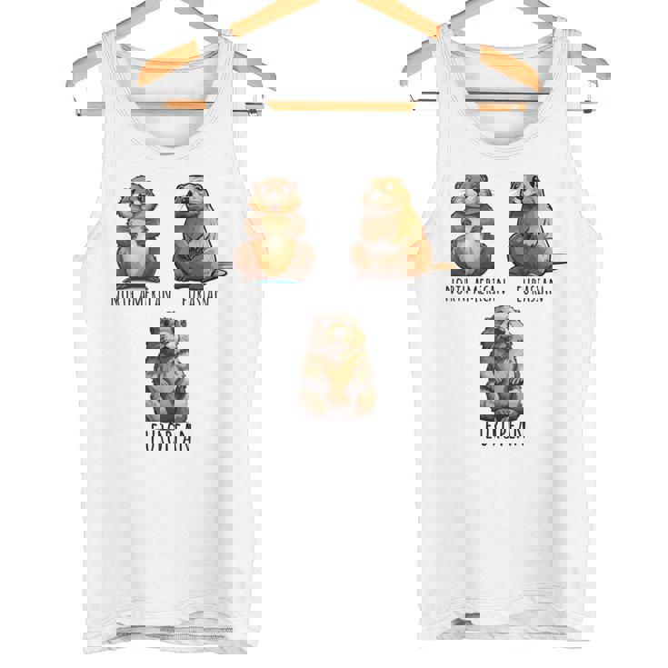 異なるタイプのビーバーズ品種コレクション、かわいいビーバーが大好き。 長袖tシャツ タンクトップ