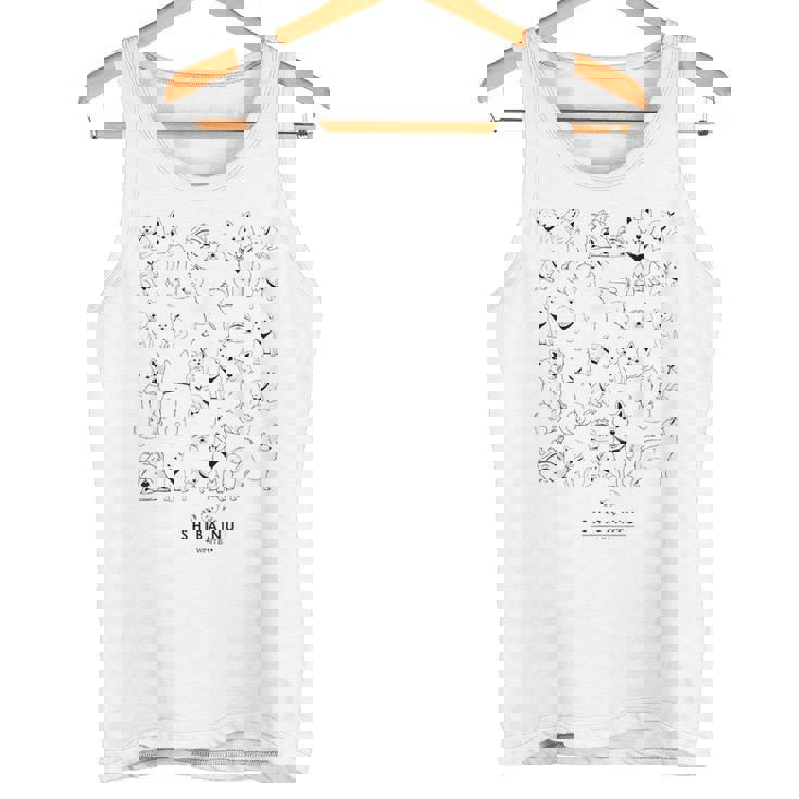 白柴たくさん かわいい柴犬 タンクトップ