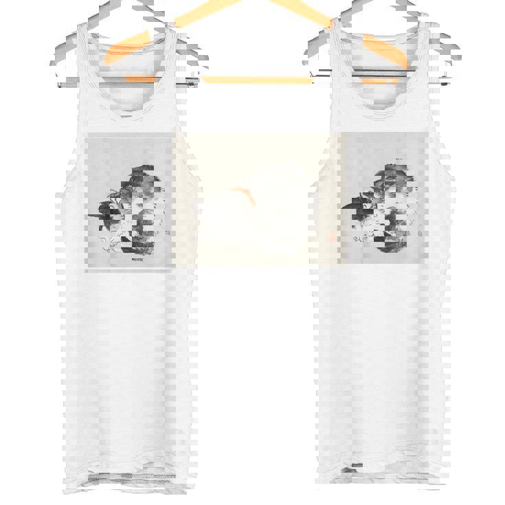 眠れる猫 子猫 このばいれい 日本 美術 絵画 かわいい 墨 タンクトップ