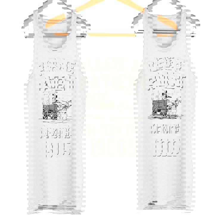 私は1900年代から面白いレトロから我慢してください 長袖tシャツ タンクトップ