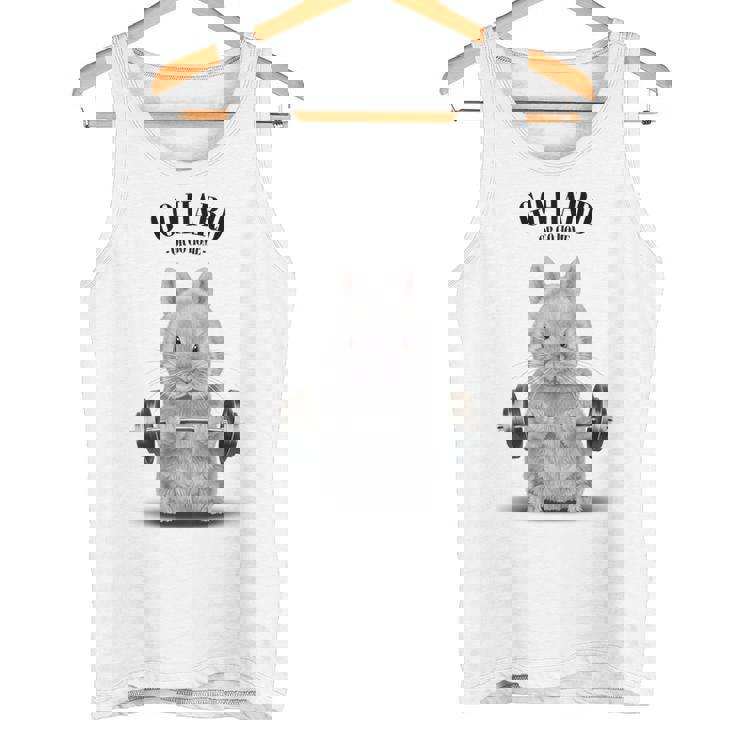 筋トレ ジム やる気がないなら家に帰れ ネザーランドドワーフ ウサギ ホワイト タンクトップ