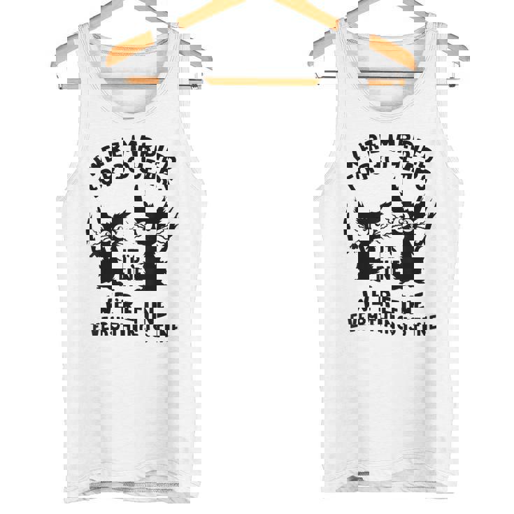 結婚30周年記念日 結婚30年 立派な猫 面白い タンクトップ