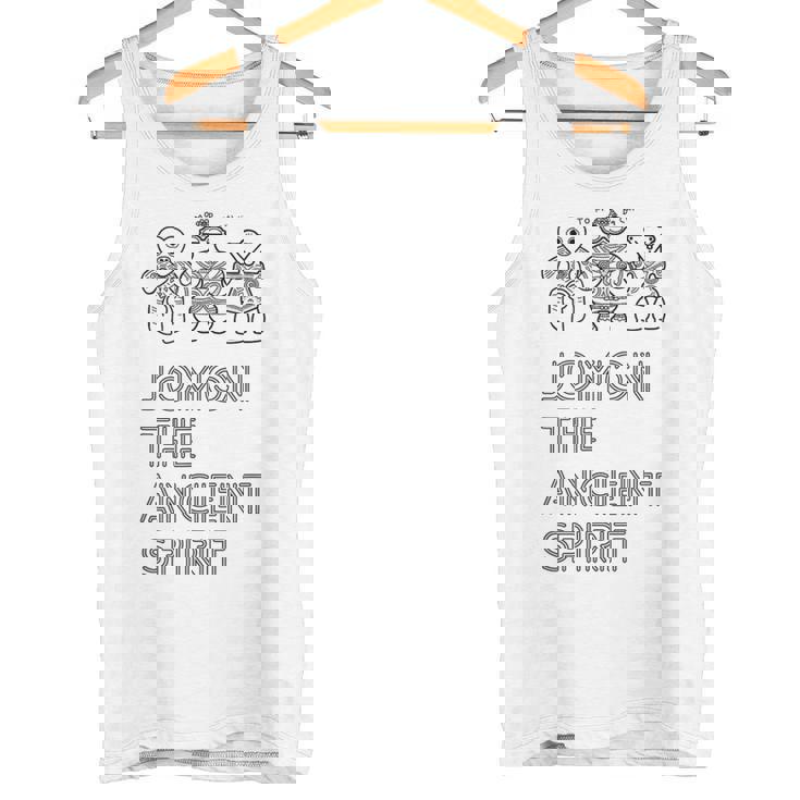 縄文・古来の精神。Tomodachi 土偶 遮光器土偶 ハート形土偶 仮面の女神 宇宙人 はにわ シュール シンプル タンクトップ