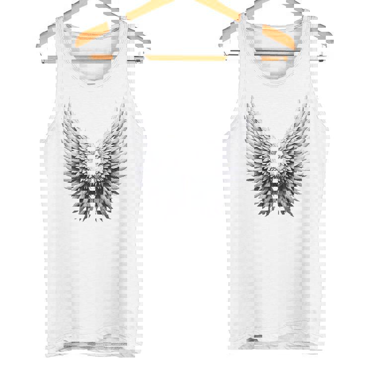 背中には白い天使の羽 タンクトップ