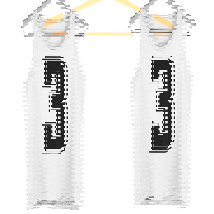 背番号 3 チーム短大スポーツ背番号付きユニフォーム タンクトップ