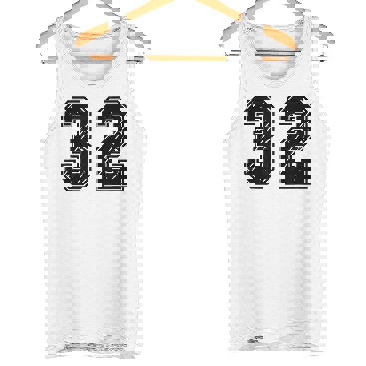 背番号 32 チーム短大スポーツ背番号付きユニフォーム タンクトップ